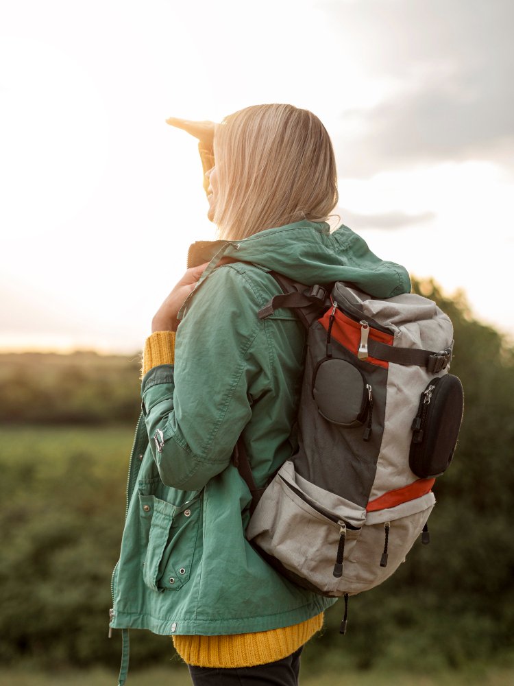 Solo Travelling women with backpack